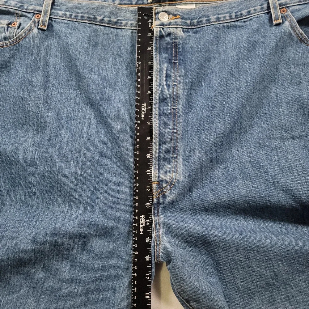 Levis 501 XX Jeans Mens 56x32 Blue Solid Straight Fit Cotton Button Fly Vintage